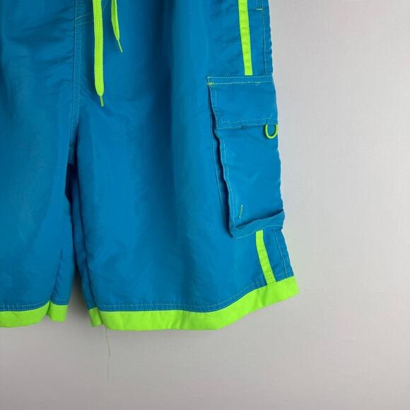 NBN Gear Men Swim Shorts‎ Trunks Size XL Blue Green Swimwear Beach Lined - Picture 5 of 8